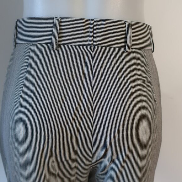 Escada Margaretha Ley Bergdorf Goodman Black White Pinstriped Pantsuit 38 US/M - Picture 13 of 16